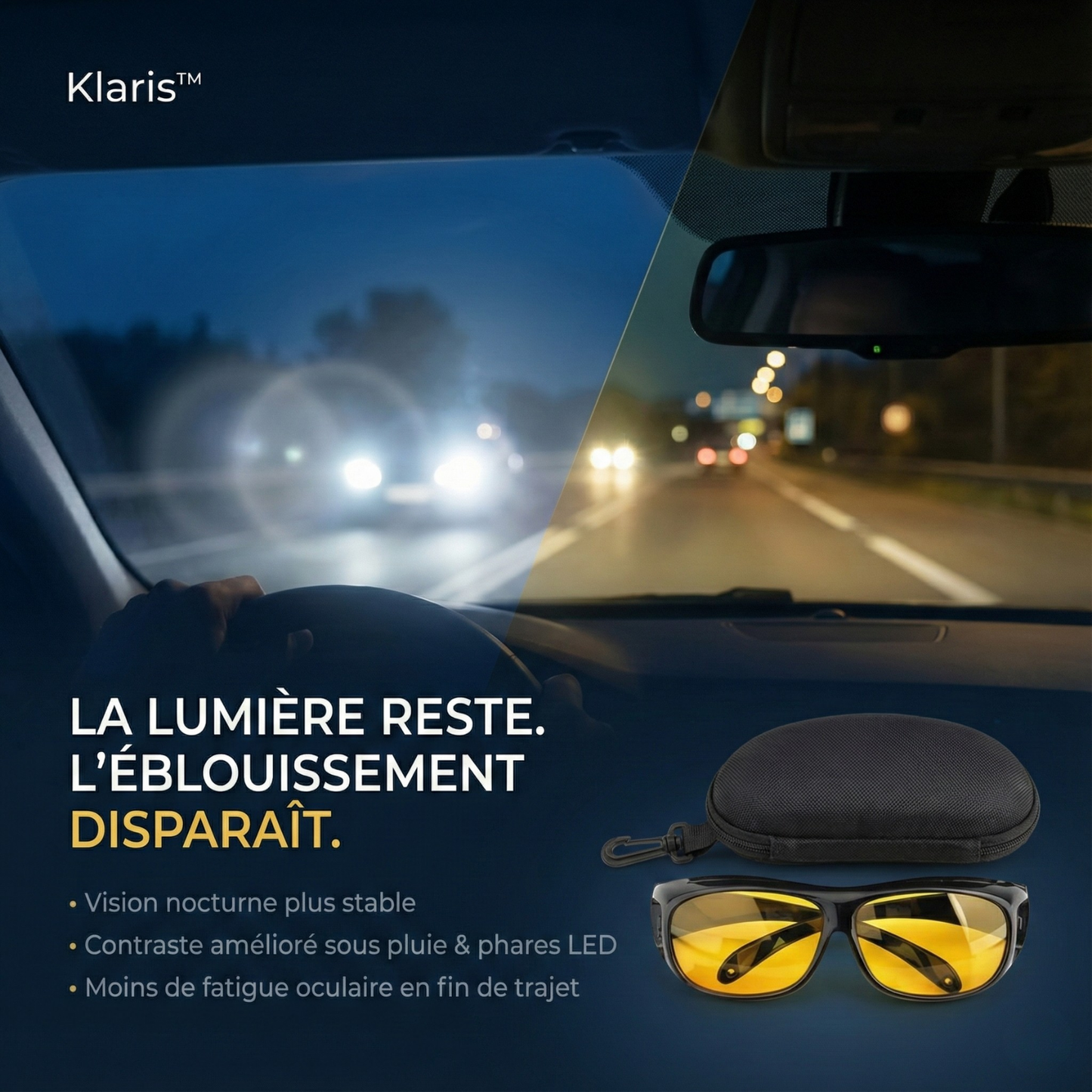 Klaris™ — Les lunettes qui clarifient votre vision nocturne