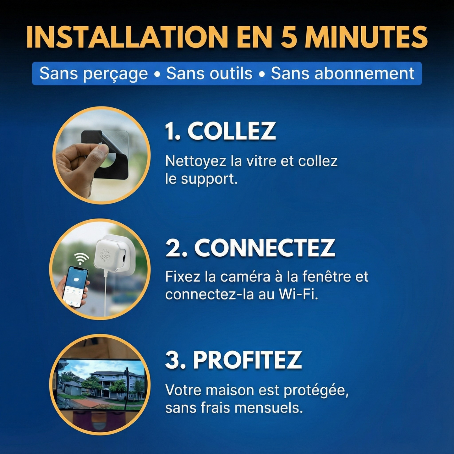 WindowCam™ – Sécurité premium, sans abonnement